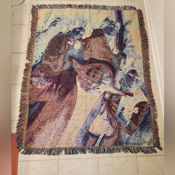 STAR WARS Small Rebel Force Tapestry Throw Blanket Afghan Leia Yoda #P285 - Picture 4 of 4